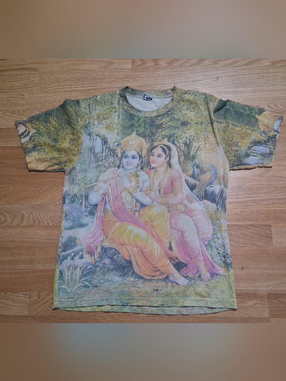 Women’s Printed Tank Top — Pastel Multicolor Scenic Artwork Radha Y Krishna